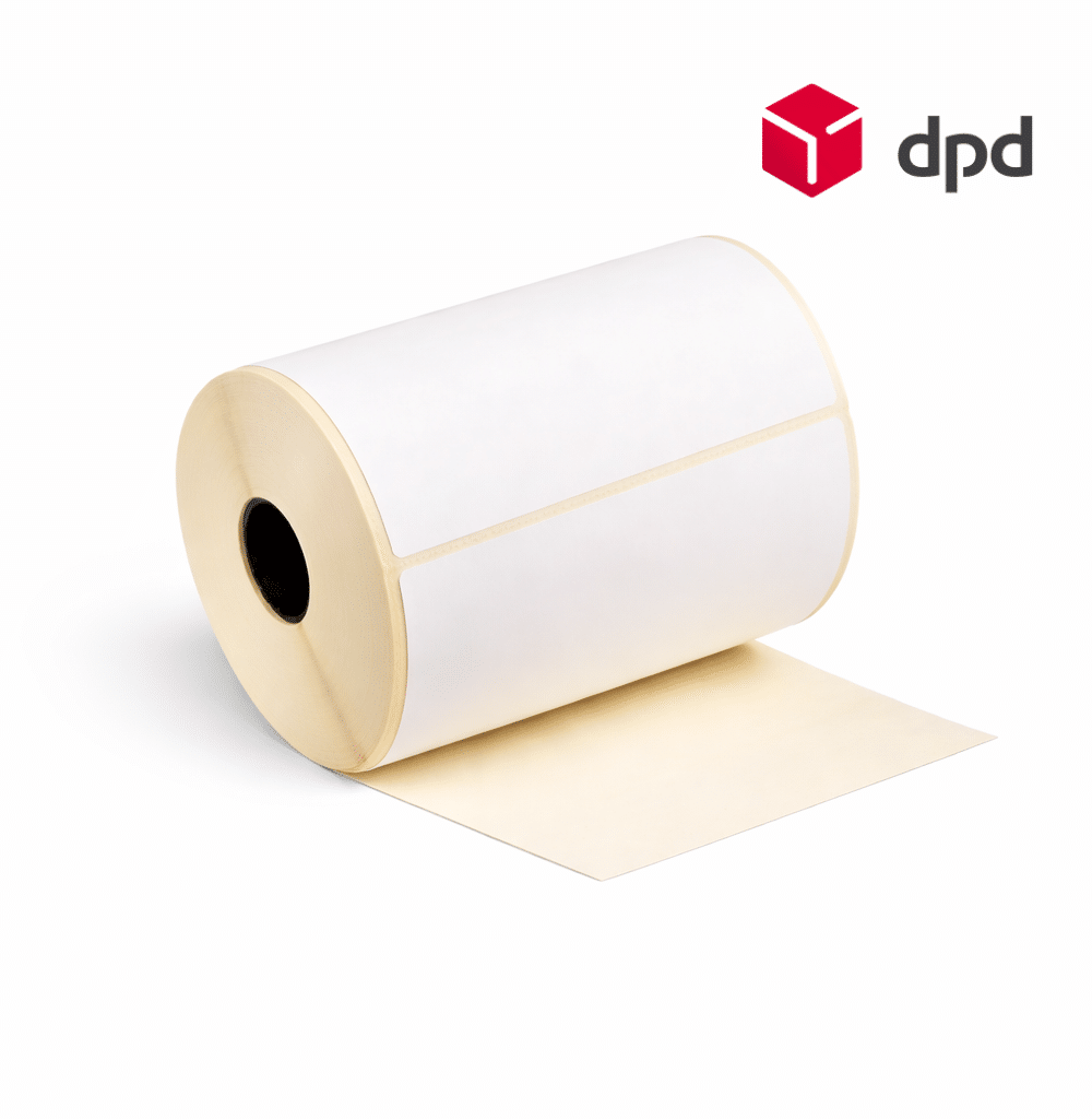 DPD verzendetiketten, 102 mm x 150 mm, 300 etiketten per rol, kern 25 mm, wit, Thermisch ECO, permanent