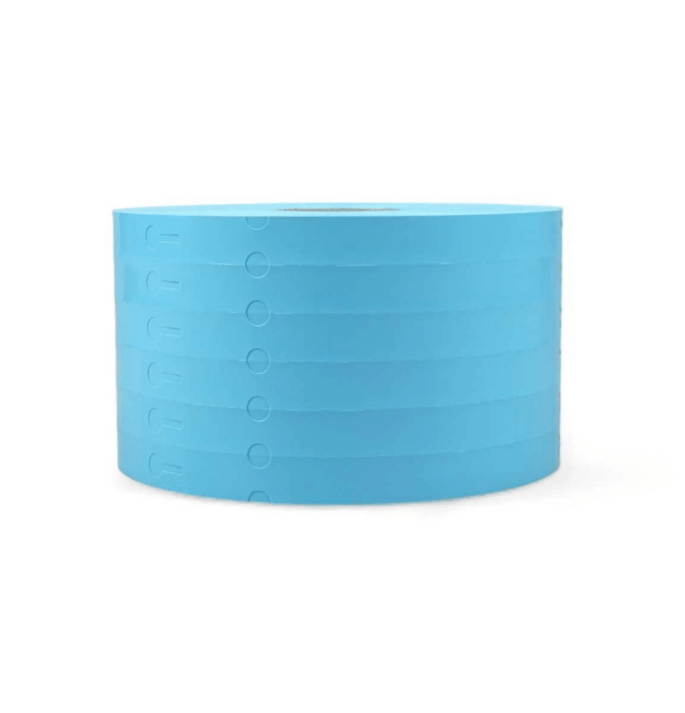 Thermisch sleufetiket, 200 x 17 mm, 3500 etiketten per rol, kern 76 mm, diverse kleuren