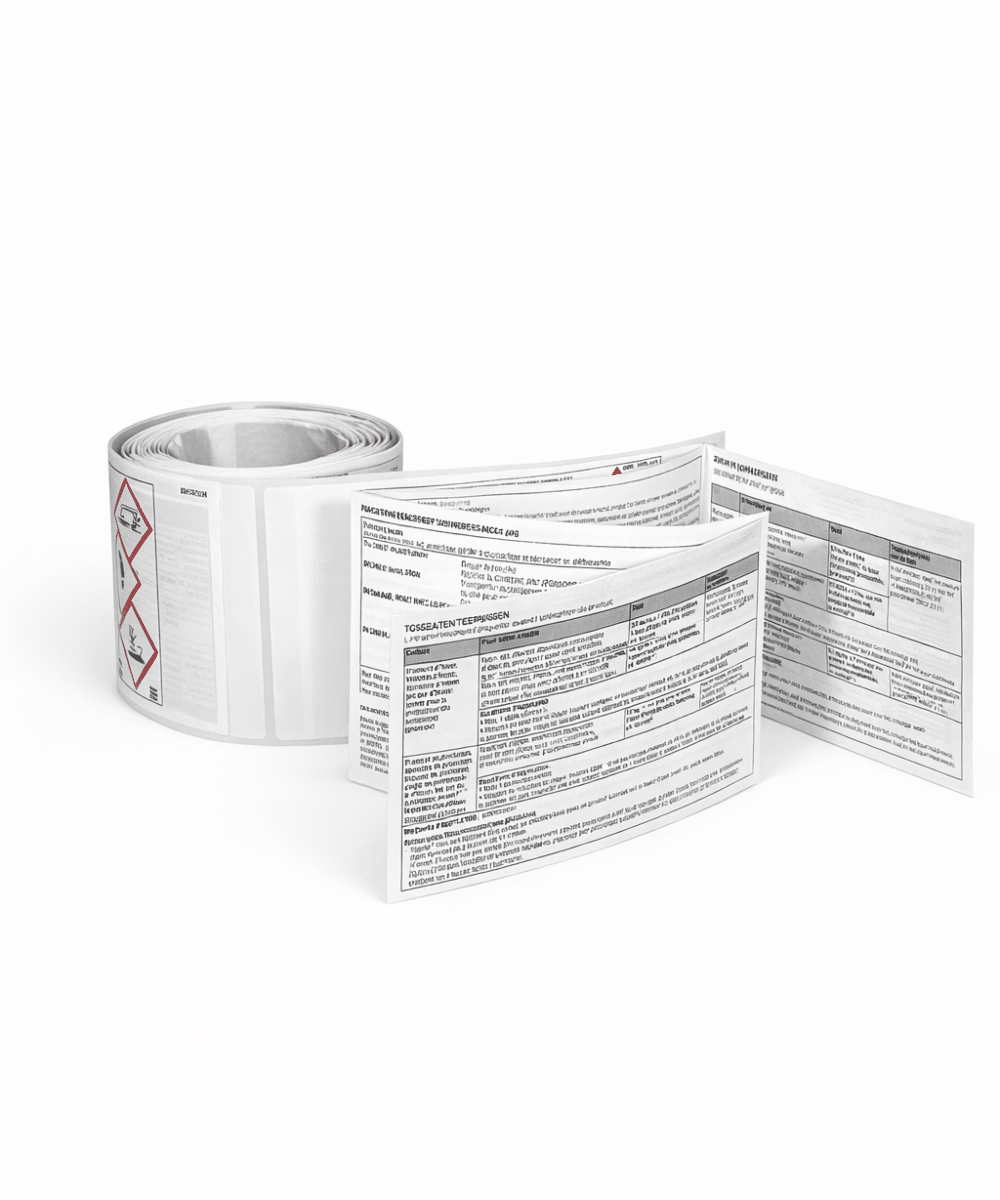 Booklet etiket op rol