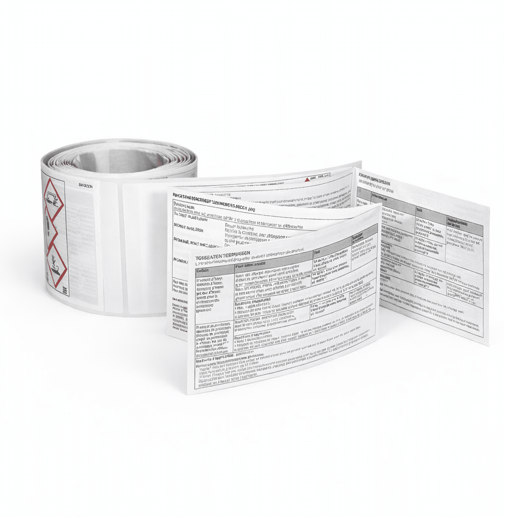 Booklet etiket op rol