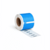 Thermische etiket, 57 mm x 32 mm Blauw, 1500 etiketten per rol, kern 25 mm, Thermisch ECO, permanent