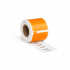 Thermische etiket, 57 mm x 32 mm Oranje, 1500 etiketten per rol, kern 25 mm, Thermisch ECO, permanent