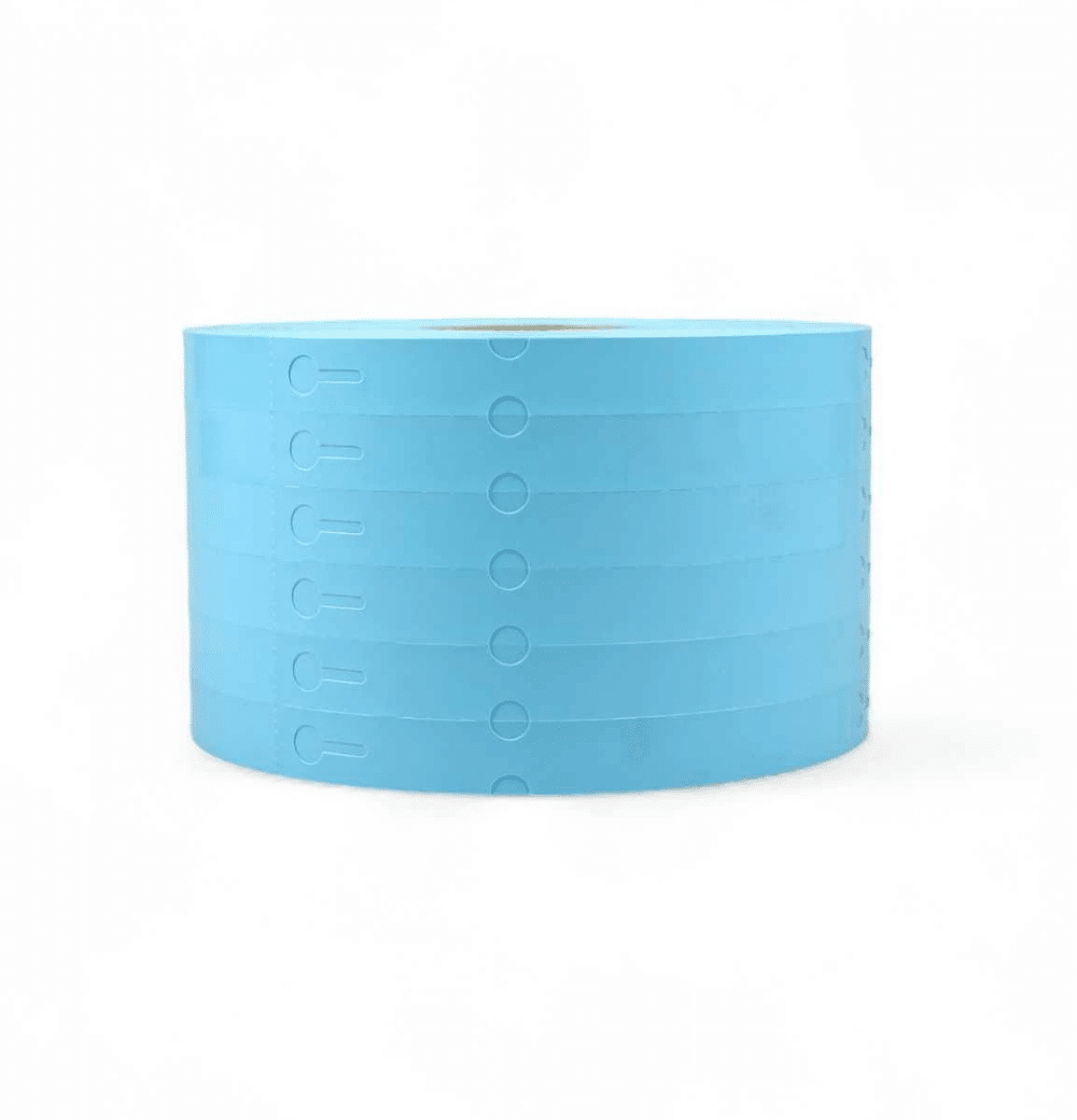 Thermisch sleufetiket, 160 x 17 mm, 4000 etiketten per rol, kern 76 mm, diverse kleuren