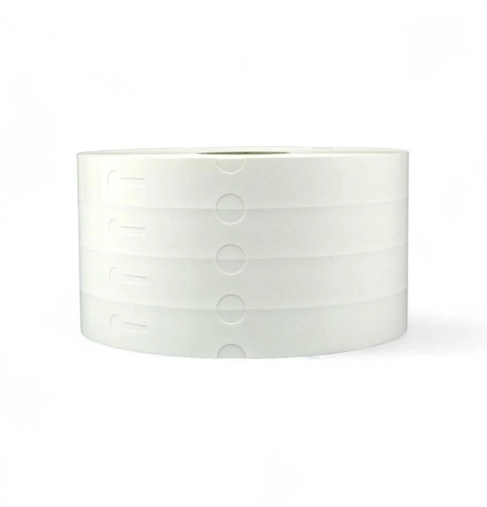 Thermisch sleufetiket, 200 x 25 mm, 2000 etiketten per rol, kern 76 mm, wit