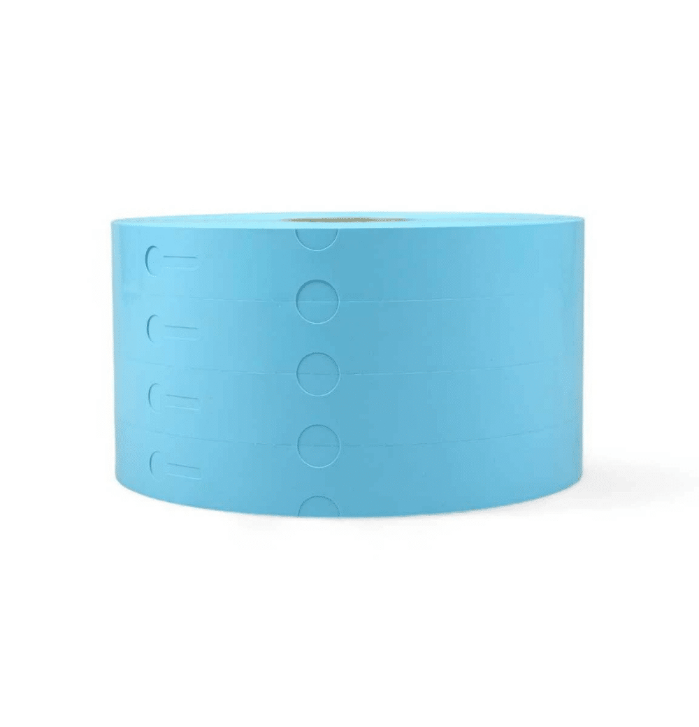 Thermisch sleufetiket, 250 mm x 25 mm, 2000 etiketten per rol, kern 76 mm, diverse kleuren