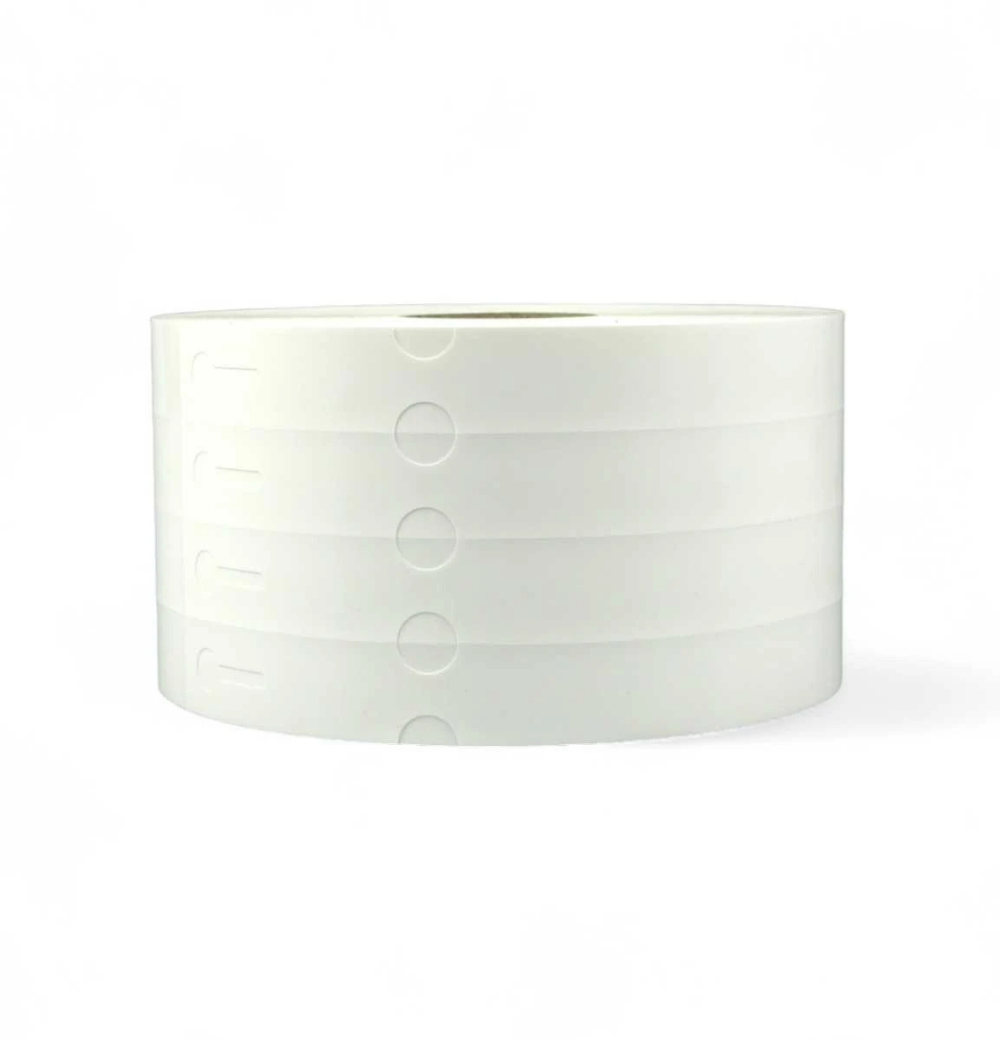 Thermisch sleufetiket, 250 x 25 mm, 2000 etiketten per rol, kern 76 mm, wit