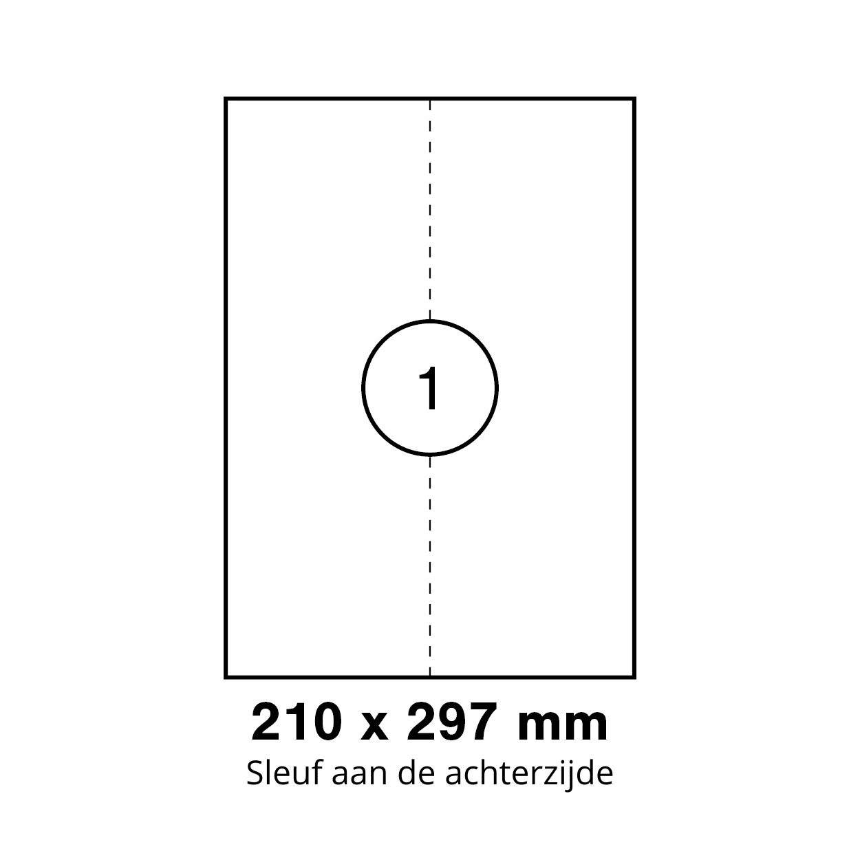 A4 stickervel 210,0 x 297,0 mm - 1 etiketten per vel