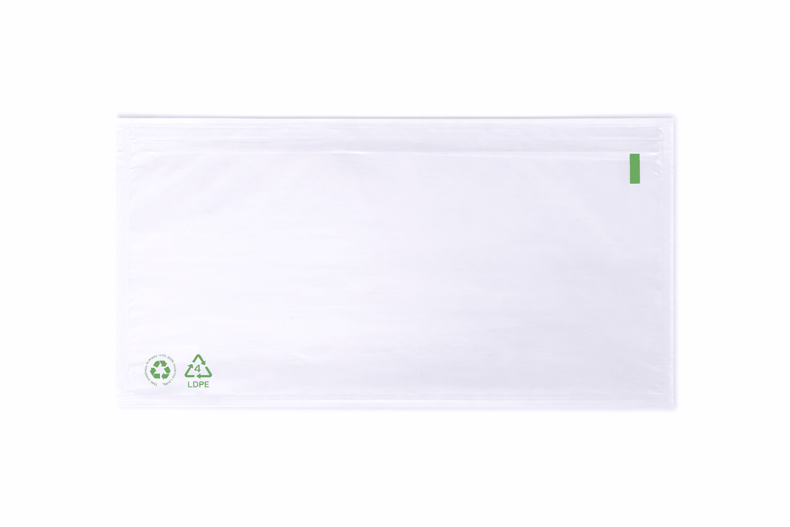 Paklijstenvelop DL 225 x 122 mm – LDPE (60% gerecycled) – Blanco