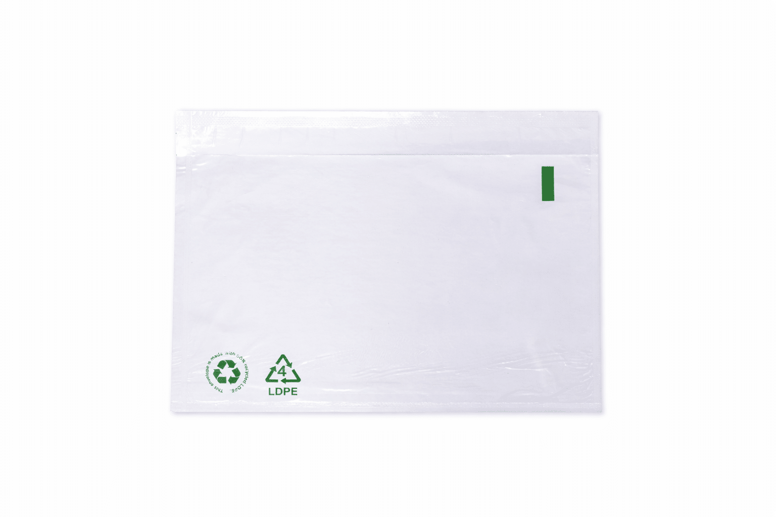Paklijstenvelop C6 165 x 122 mm – LDPE (60% gerecycled) – Blanco