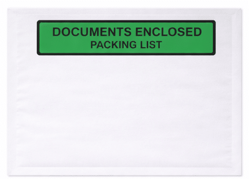Paklijstenvelop C5 230 x 170 mm – Papier – Documents Enclosed / Packing List