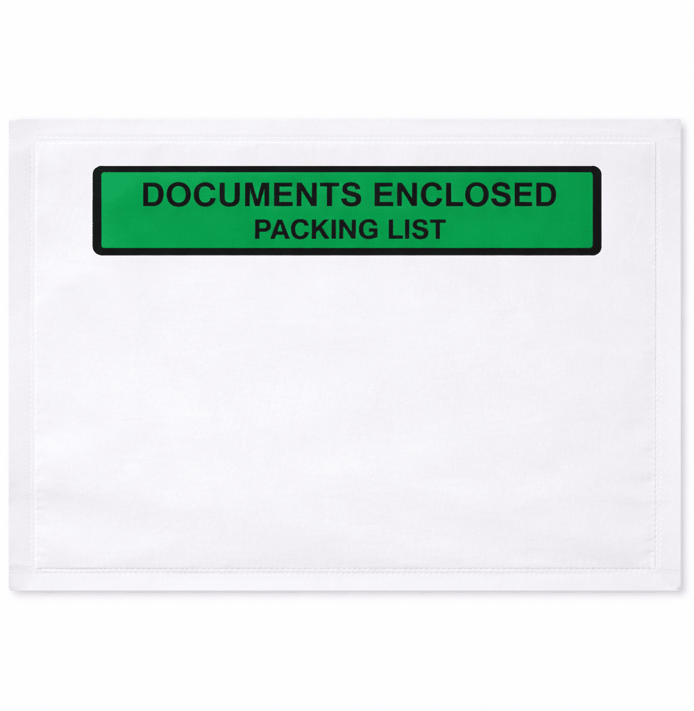 Paklijstenvelop C6 165 x 125 mm – Papier – Documents Enclosed / Packing List